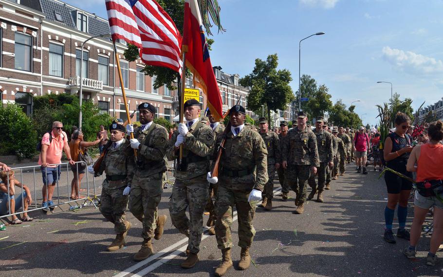 Fistbumps, blisters and beer US servicemembers march 100 miles in